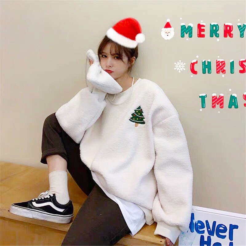 (TẶNG TÚI ĐEO) SET ÁO NỈ BÔNG NOEL COUPLE ĐỎ TRẮNG - ÁO SWEATER Giáng Sinh Cây Thông Người Tuyết Ulzzang :snowman_withou | BigBuy360 - bigbuy360.vn