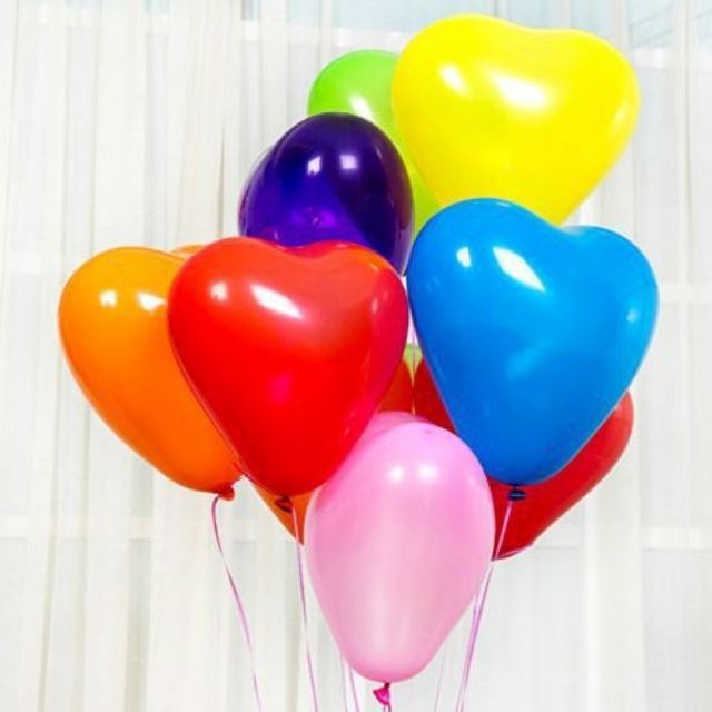 Bong Bóng Trái Tim Thái Lan Size 10", Bóng Trái Tim Trang Trí Sự Kiện, Party, Anniversary, Sinh Nhật