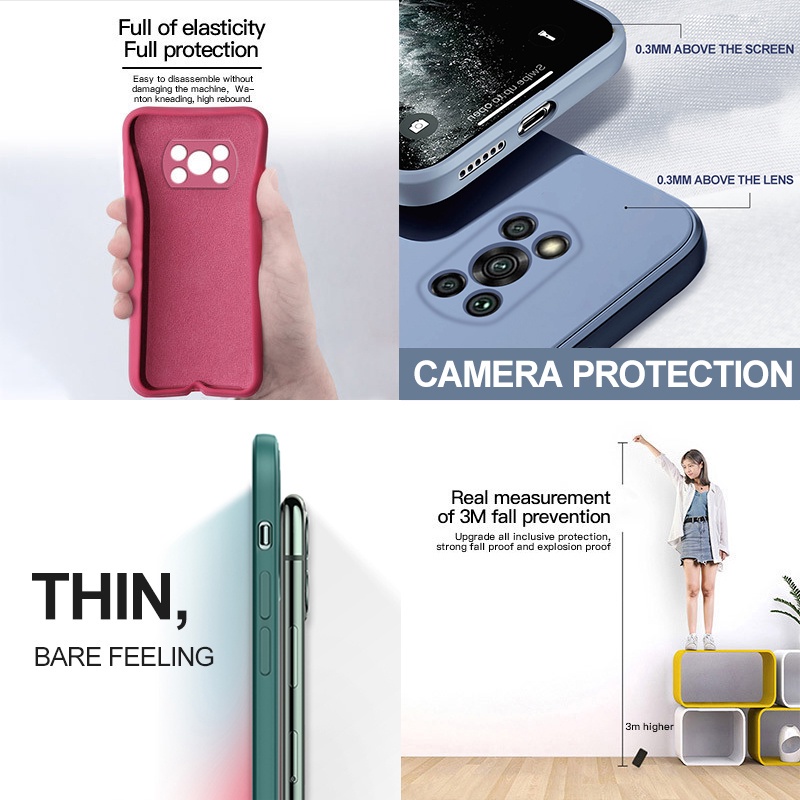 Ốp Điện Thoại Silicon Dẻo Hình Vuông Chống Sốc Kèm Nhãn Dán DIY Cho Tecno Spark 8P 8 8C 7 7P Go 2022 Pro