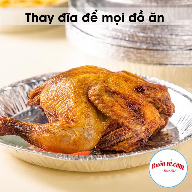 Set 10 đĩa nhôm nồi chiên không dầu bảo vệ nồi - Đĩa nhôm chống dính hấp thụ nhiệt tốt  01536