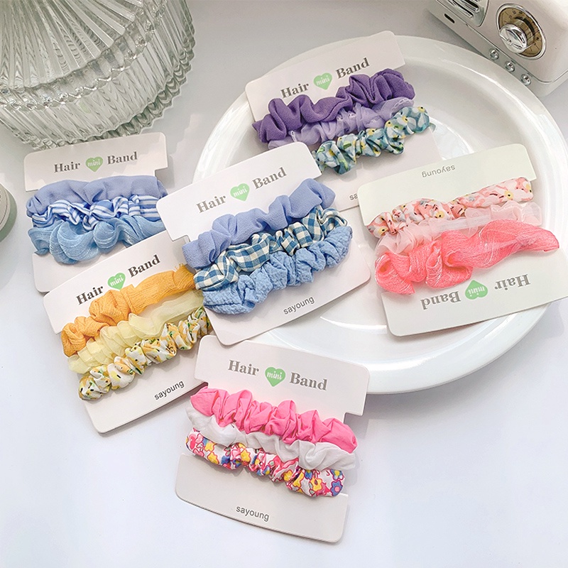 Set 3 dây buộc tóc cao su dành cho nữ
