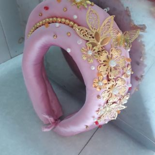 Vấn 2 tầng đính hoa kim loại .