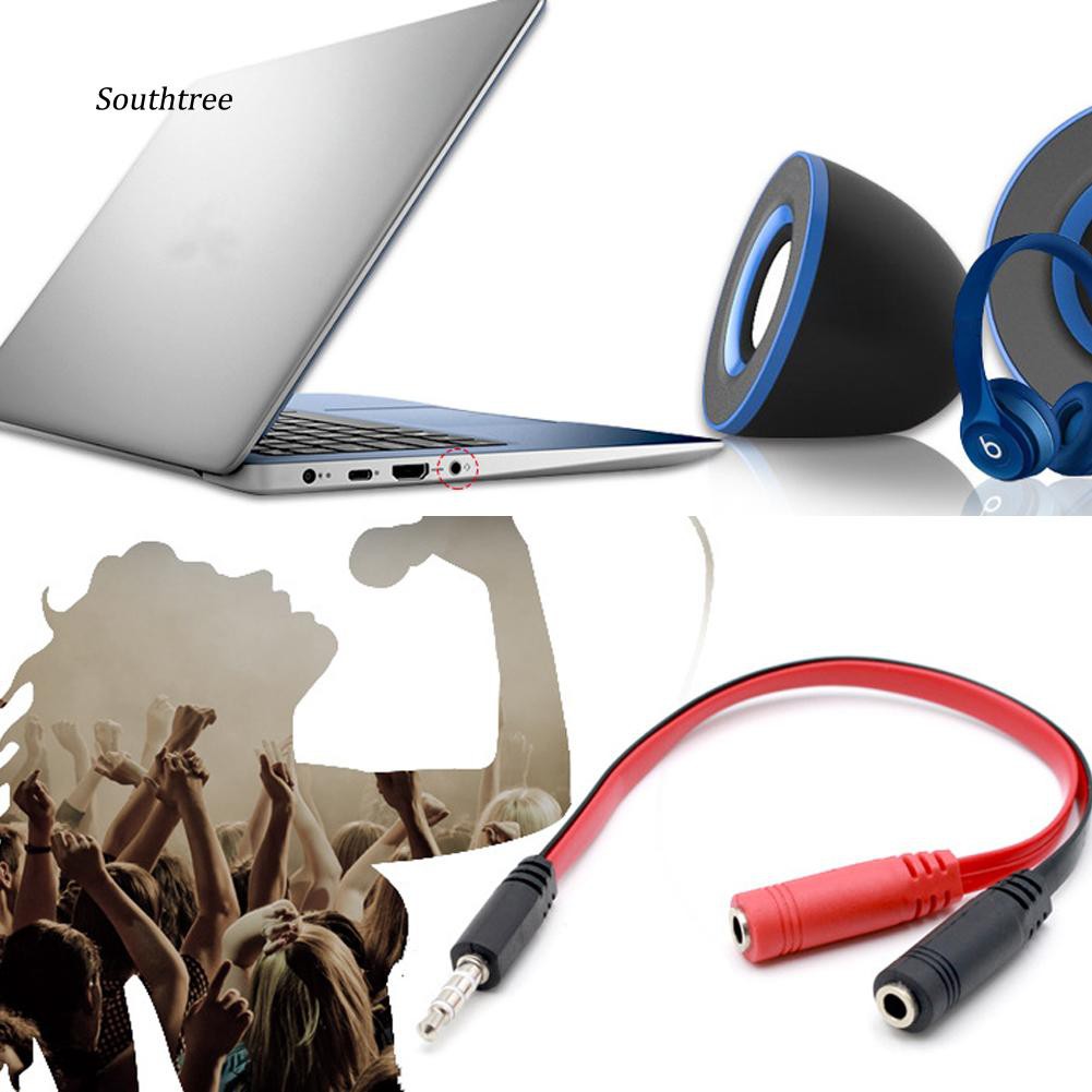 Dây cáp âm thanh chuyển đổi 1 đầu đực sang 2 đầu cái 3.5mm