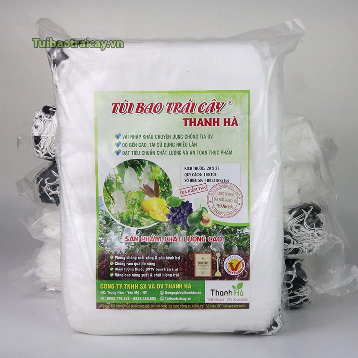 100 Túi Vải Bao Xoài kích thước 20x27cm - TV2027