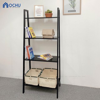 Kệ sách 4 tầng khung gỗ ochu - a book 4f - black
