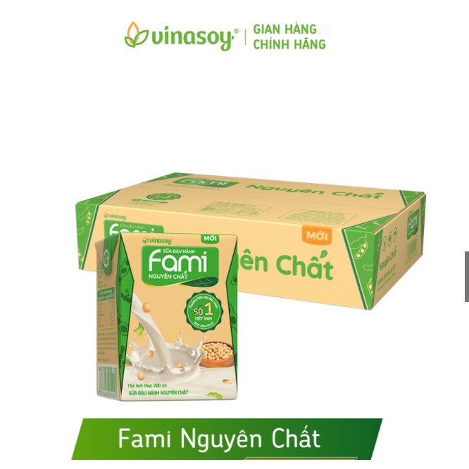 Sữa Đậu Nành Fami 36 hộp x 200m, thơm ngon giàu dinh dưỡng