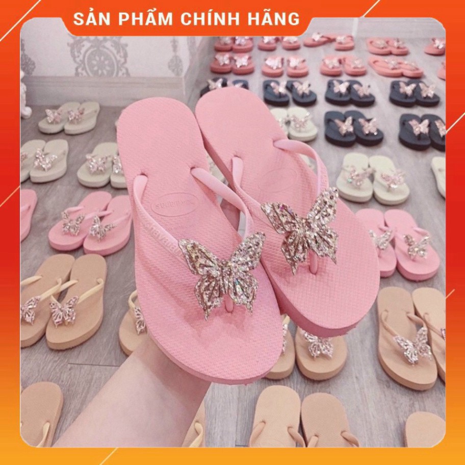 Dép Xốp Thái Nữ Go đính Charm Bướm siêu nhẹ đi trong nhà thoải mái chống trượt Giá thành hợp lí Thời Trang Dép Nam Nữ