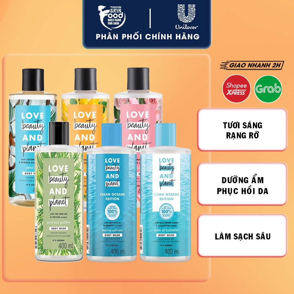 Sữa Tắm Chiết Xuất Từ Thiên Nhiên Love Beauty And Planet Body Wash