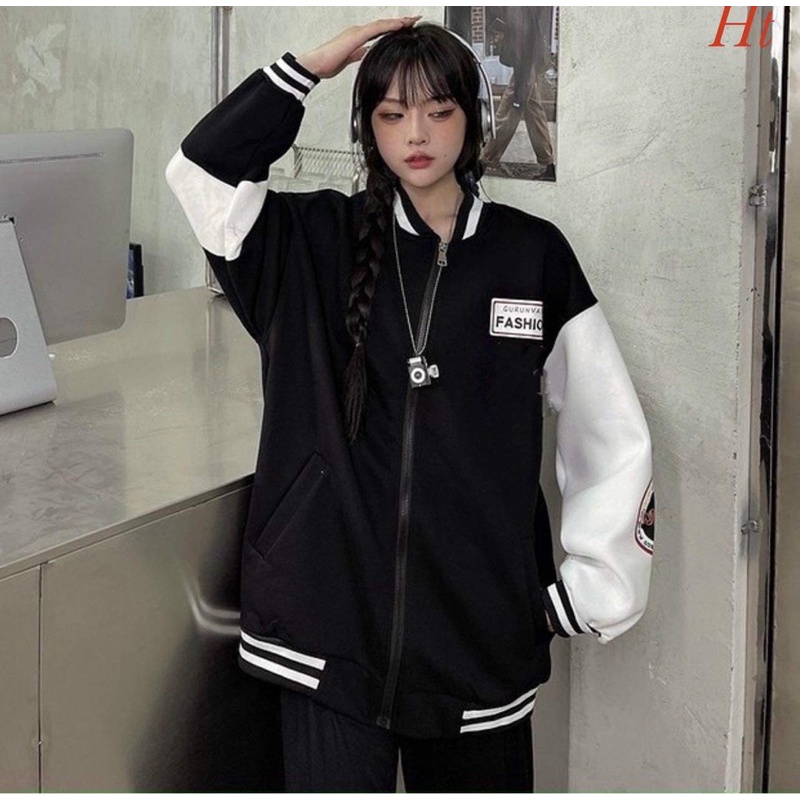 Áo khoác bomber khoá Fa HT12