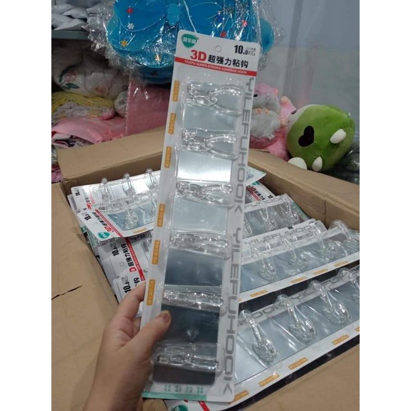 Móc dán tường 6 móc pha lê 35x6.3cm,,,