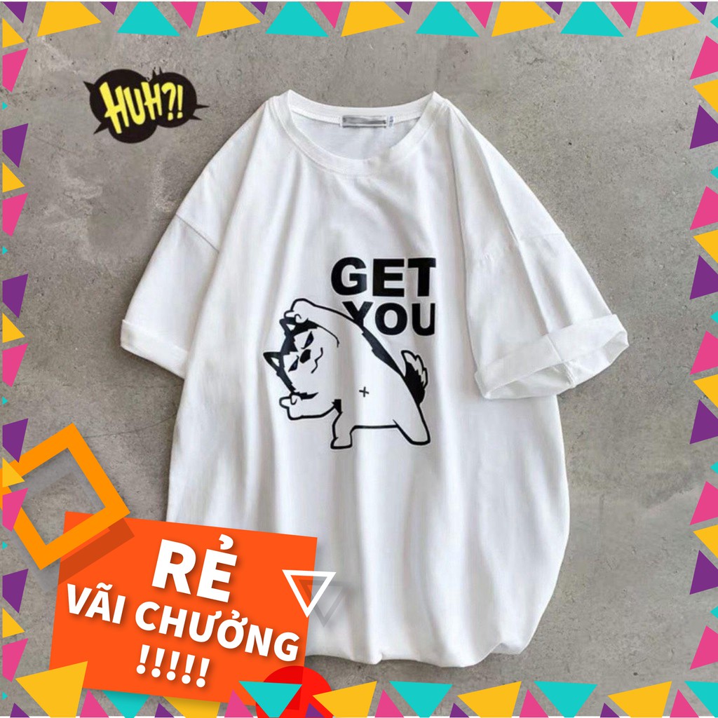 Sale 1143A28B1 Áo thun cặp phom rộng in hình con mèo Sale