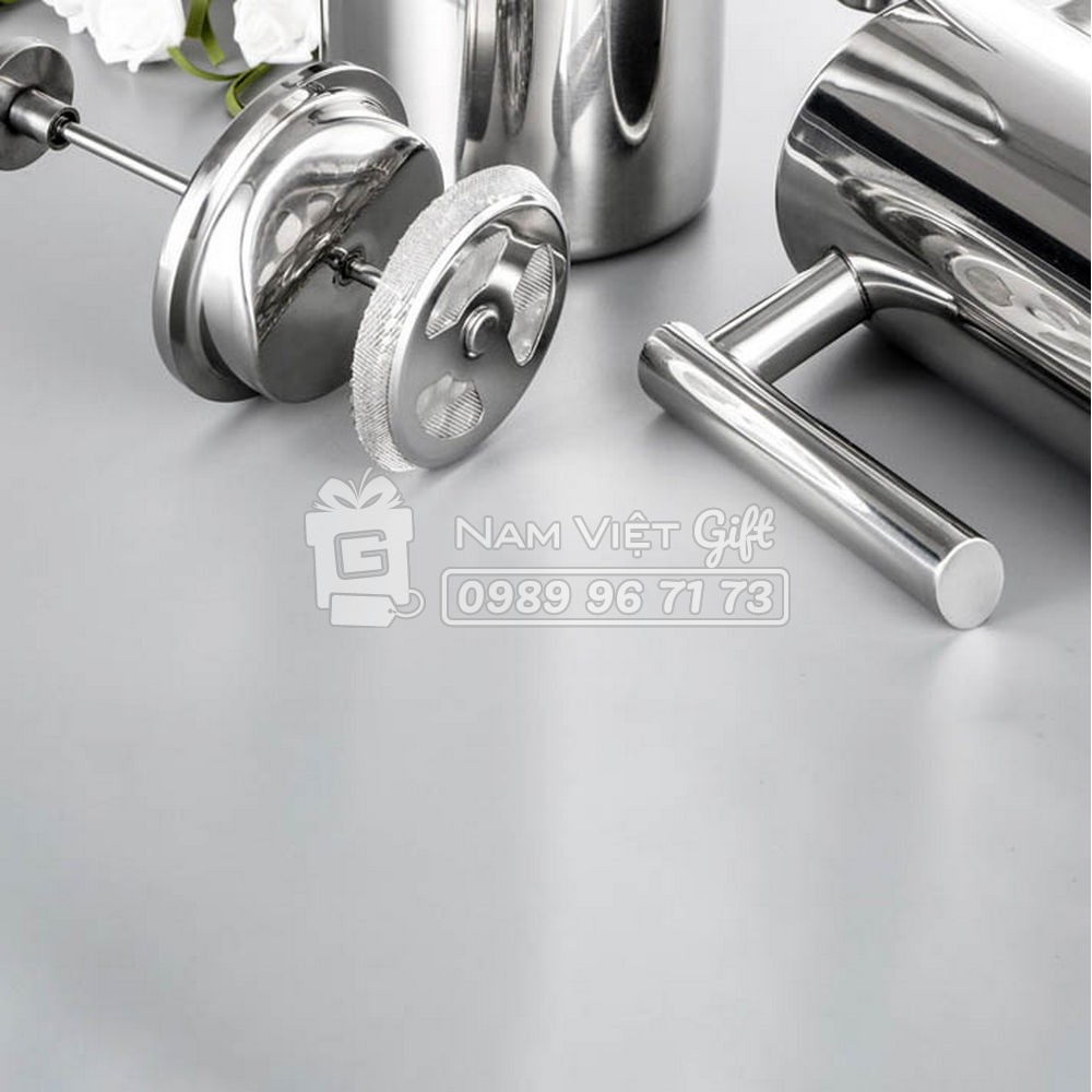 Bình Pha Cà Phê French Press Full INOX304 2 Lớp Cách Nhiệt