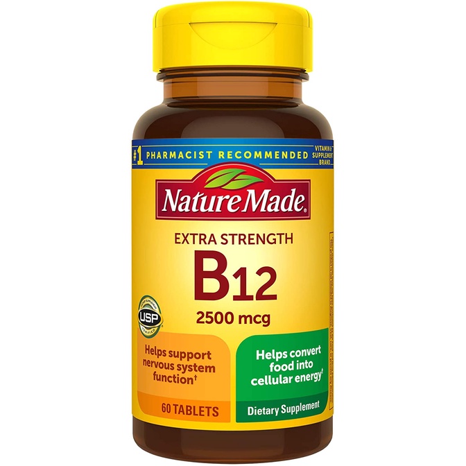 [DATE 03/2023 &amp; 04/2023] NATURE MADE EXTRA STRENGTH VITAMIN B12 2500 MCG 60 VIÊN