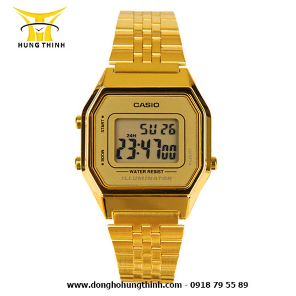 Đồng Hồ Nữ CASIO VINGATE Kim Loại Vàng LA680WGA-9DF