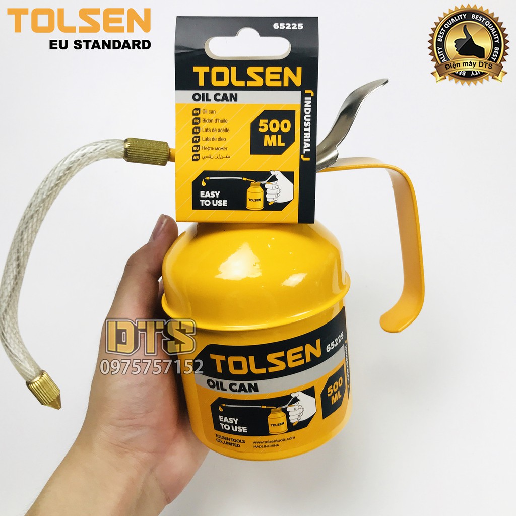 Bình châm nhớt kim loại công nghiệp cho máy móc cơ khí TOLSEN, ống nhựa dẻo linh hoạt