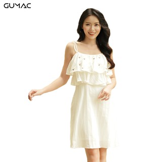 Đầm dây tầng thêu hoa GUMAC MS10984_TRANG