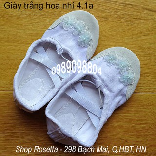 Giày múa cho bé đính hoa nhí