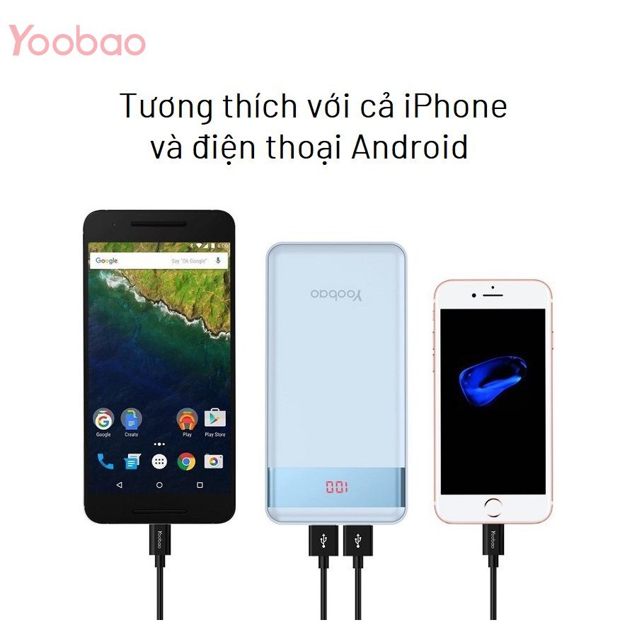 Sạc Dự Phòng Yoobao 12000mAh Màn Hình LED Pin Polymer An Toàn Bền Bỉ - YOOBAO PL12Pro