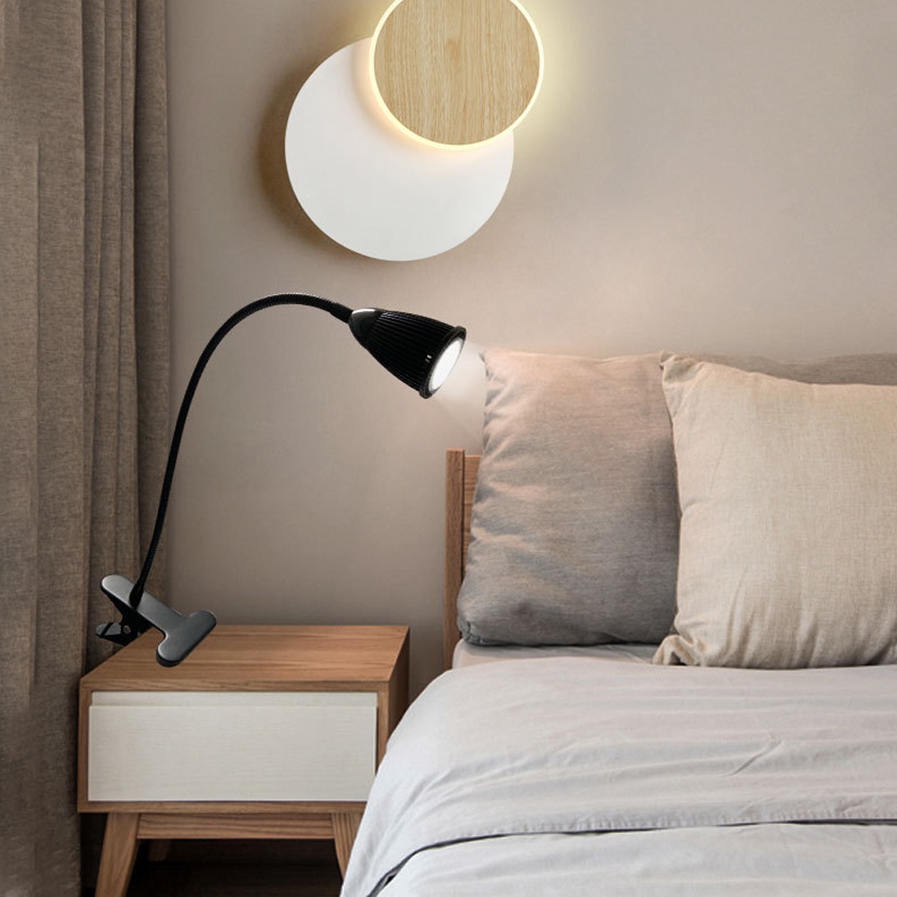 Đèn rọi Led kẹp bàn đầu giường Led 5W - 220V, Đèn đọc sách, Đèn học tập, Làm việc, Đèn soi tranh trang trí