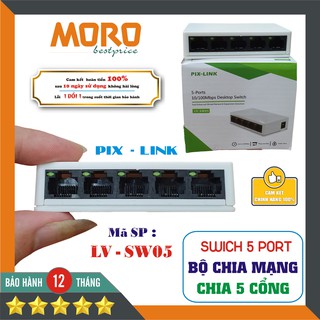 [CHÍNH HÃNG] Bộ chia mạng 5 cổng (Switch 5 port) PIX- LINK - Hàng chính hãng Bảo hành 12 tháng