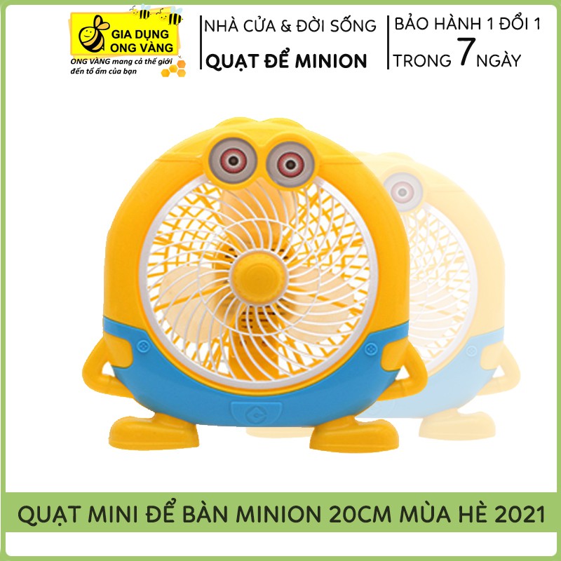 Quạt Mini USB Để Bàn Hình Minion Cực Dễ Thương, Thích Hợp Để Bàn Học, Bàn Làm Việc Cho Mùa Hè 2021