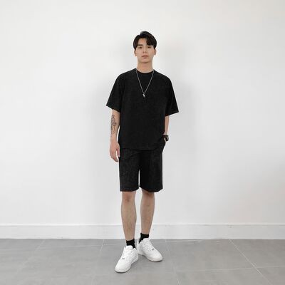 Đồ bộ thun nam nữ Denim Wash City Cycle - Bộ áo cộc tay quần lửng kiểu dáng Unisex Local Brand | BigBuy360 - bigbuy360.vn