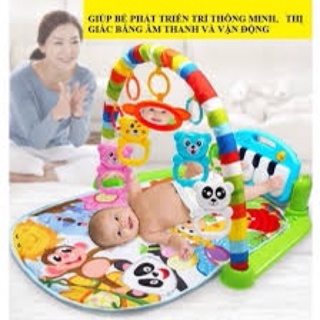(Hàng loại 1) Thảm nhạc đàn Piano cho bé nằm chơi hình động vật