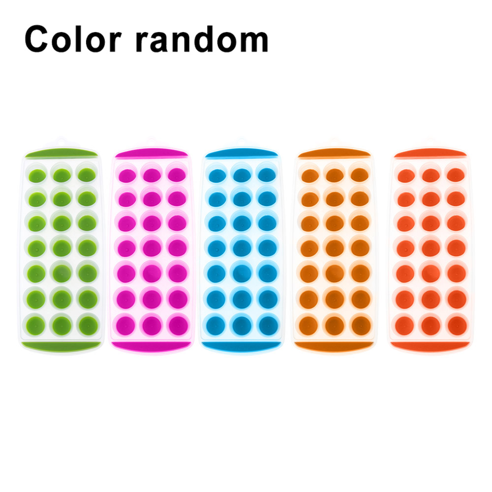 Khuôn Silicone Làm Nước Đá/Sô Cô La 21 Ngăn Tròn Tiện Dụng Cho Nhà Bếp