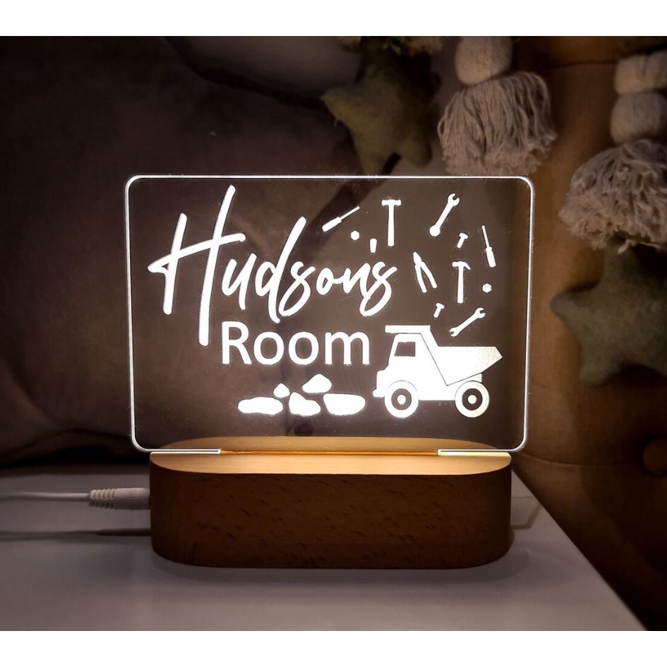 Quà tặng cho bé, đèn trang chí cho trẻ nhỏ - đèn led 3D khắc tên theo yêu cầu