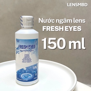 Nước ngâm lens Hàn Quốc FRESH EYES bao bì xanh LENSMBD