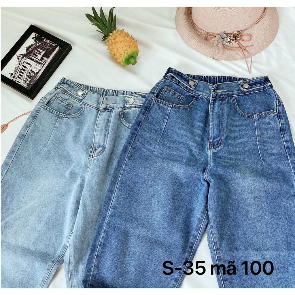 Quần Baggy Nữ Quần Baggy Jean Nữ Size Đại Lưng Thun Từ 40kg Đến 80kg Hàng VNXK Bigsize MS100
