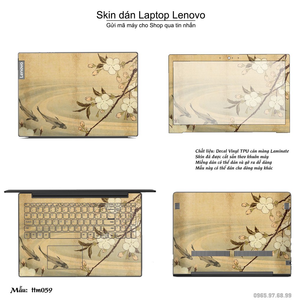 Skin dán Laptop Lenovo in hình Tranh thủy mặc _nhiều mẫu 3 (inbox mã máy cho Shop)