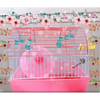 Lồng vòm hồng dành cho hamster (Có phụ kiện)