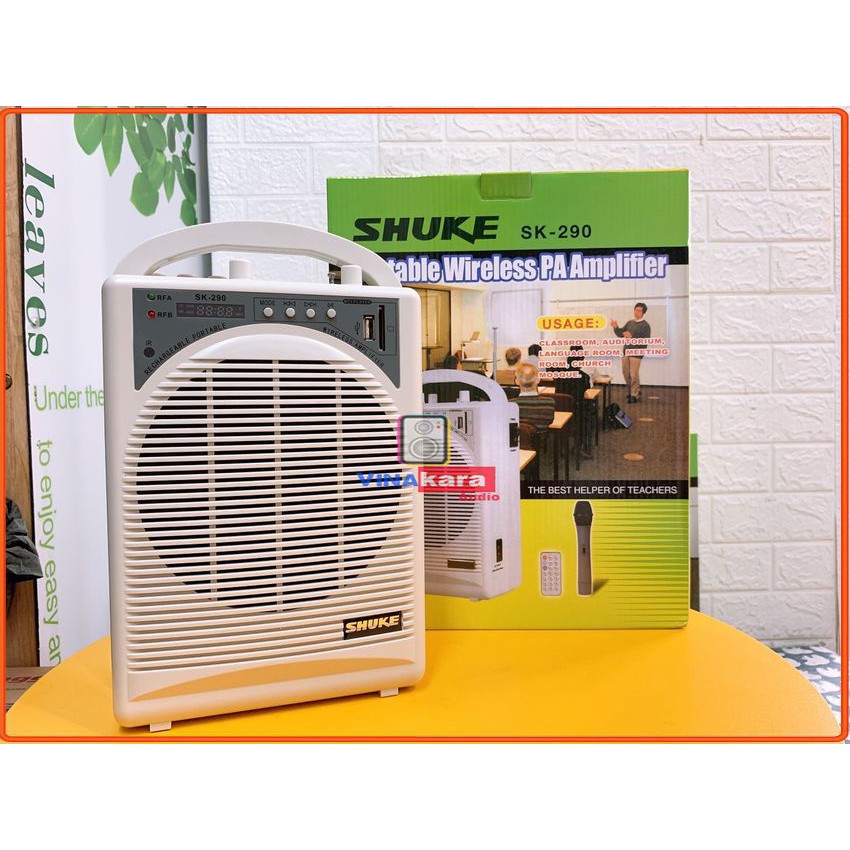 Máy trợ giảng Shuke SK-290 TRỢ GIẢNG, Loa Sunrise SM-27, Loa sonyS8 hỗ trợ giảng dạy, nói rõ, hàng chính hãng