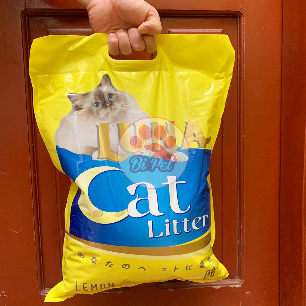 Cát vệ sinh cho mèo giá rẻ  , Cát mèo LUNA LITTER , Cát cho mèo đi vệ sinh lưu hương lâu, vón cục tốt , ít bụi ( 8L )