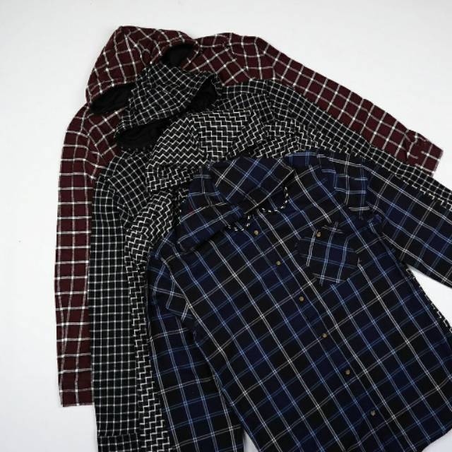 Áo Sơ Mi Dài Tay Có Mũ Trùm Bằng Flannel Thời Trang Dành Cho Nam