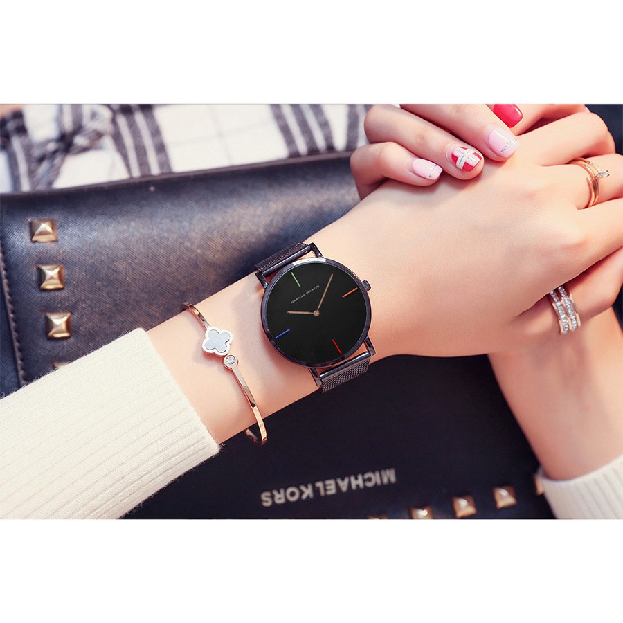 Women Men Casual Business Watch Waterproof Alloy Strap Watches