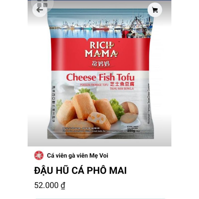 Viên thả lẩu - Đậu hủ cá phô mai 250g / Cheese fish tofu 250g