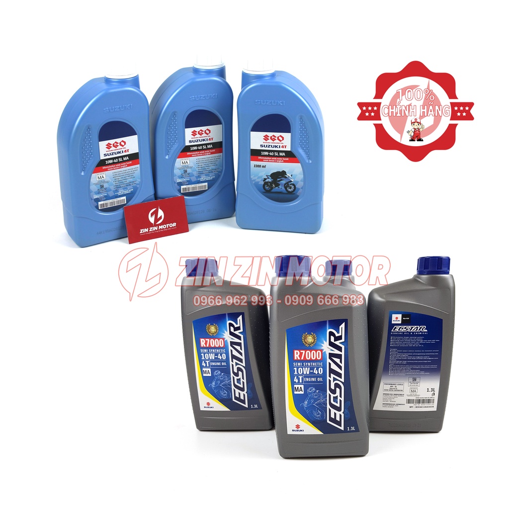 Nhớt Suzuki Indonesia 1300ml (1 Lít 3) Cho Raider Fi, Satria Fi, Gsx R150, Gsx S150, Bandit 150, Raider Xăng Cơ.