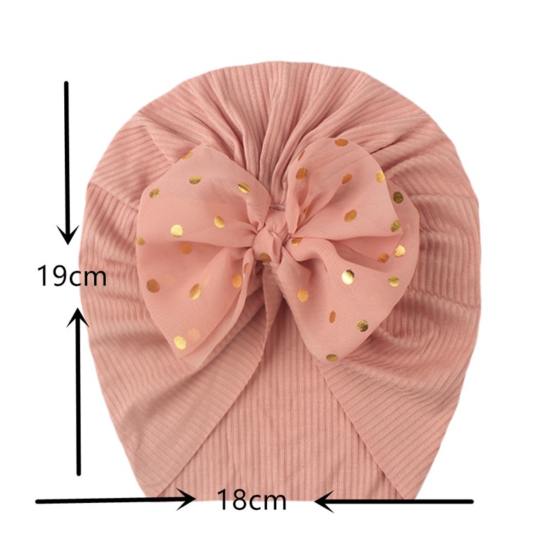 Mũ Turban Mềm Mại Co Giãn Màu Trơn Dành Cho Bé 0-4 Tuổi
