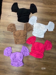Áo croptop tay phồng