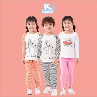 Bộ Quần Áo Cotton Dài Tay Cho Bé Trai và Bé Gái (1-9 Tuổi) K's Closet E025TEF / E058TEF TM