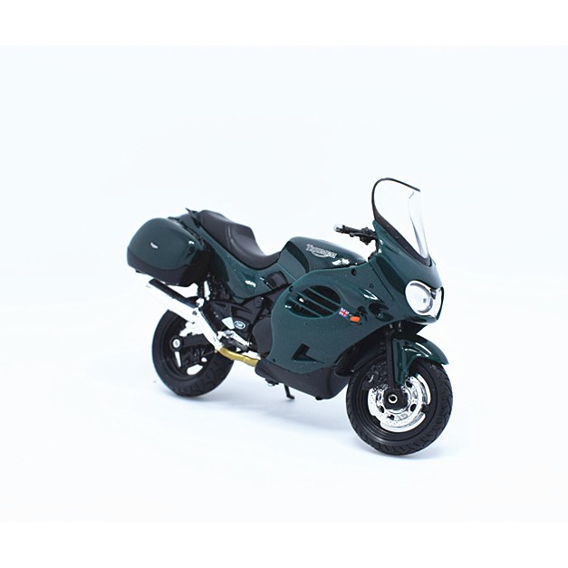 MS: 8880XL - XE MÔ HÌNH TỶ LỆ 1:18 MOTO TRIIUMPH TROPHY - WELLY - XANH LÍNH