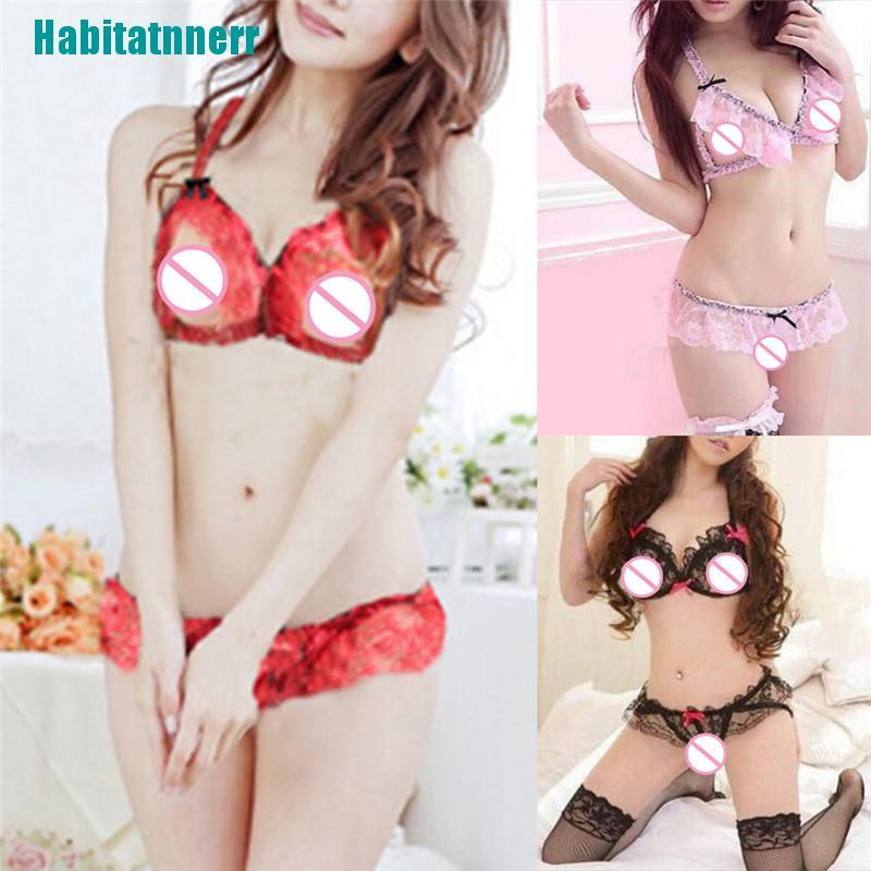 Bộ Đồ Lót Ren Lọt Khe Phong Cách Quyến Rũ Dành Cho Nữ