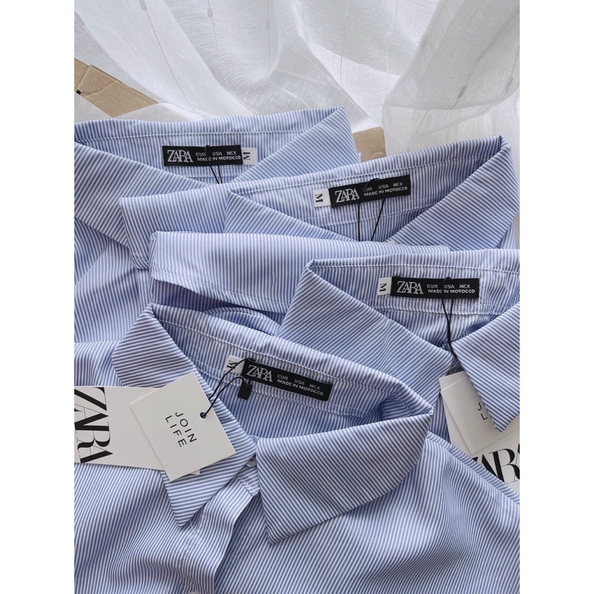 ☘️ ÁO SƠ MI KẺ XANH ĐUÔI TÔM