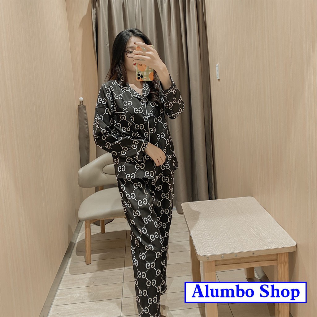 Pizama tay dài quần dài(Đồ ngủ pijama dễ thương)