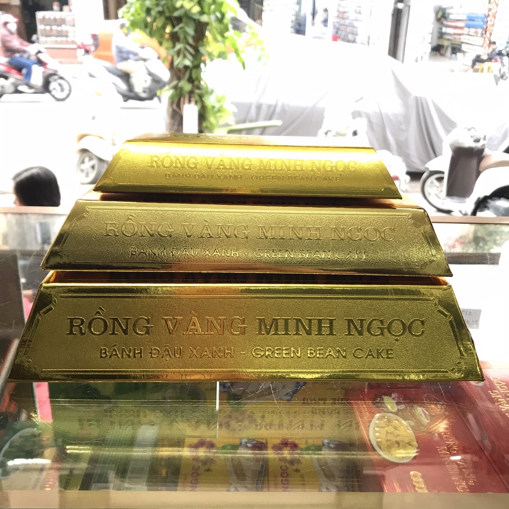 Bánh đậu xanh thỏi vàng ít ngọt Rồng vàng Minh Ngọc A15 A16 A20 Đặc sản Hải Dương