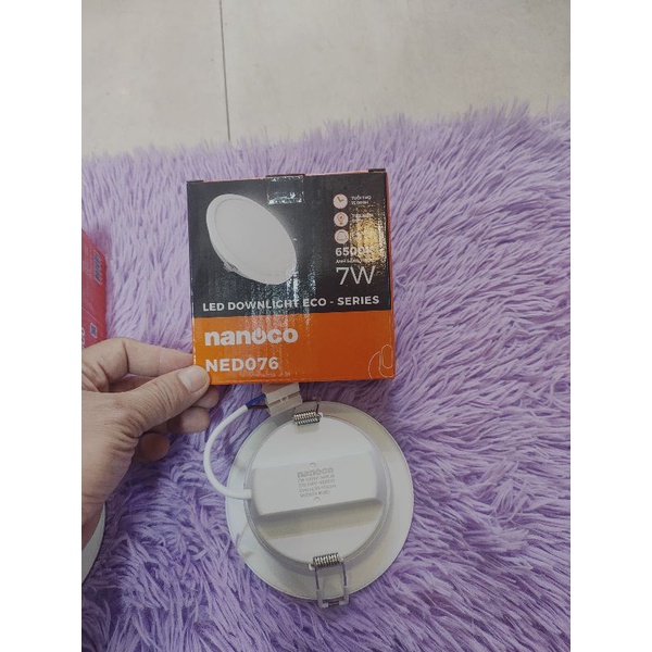 Đèn led âm trần thương hiệu Nanoco d90-7w 1 màu-3 màu