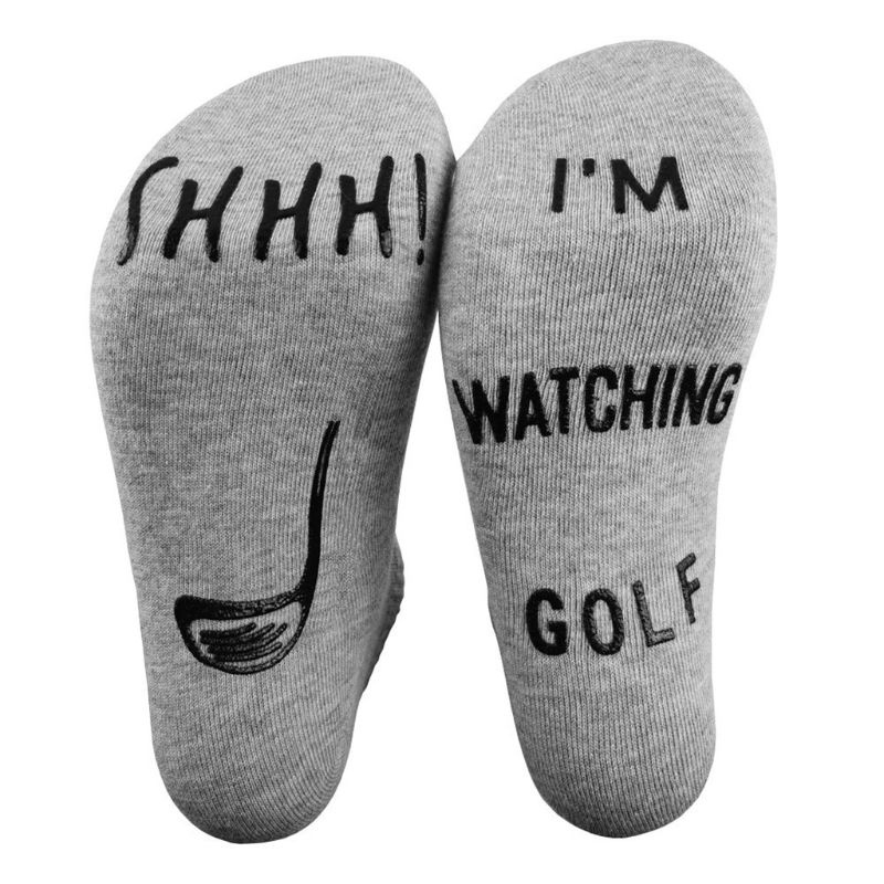 Xiangbao Giày Đánh Golf Cotton Đế Cao Su Màu Tương Phản Vui Nhộn Mới Lạ ks Shhh I Am Watching Golf Cho Nam Và Nữ