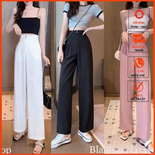 Quần ống suông khóa trước Cạp liền